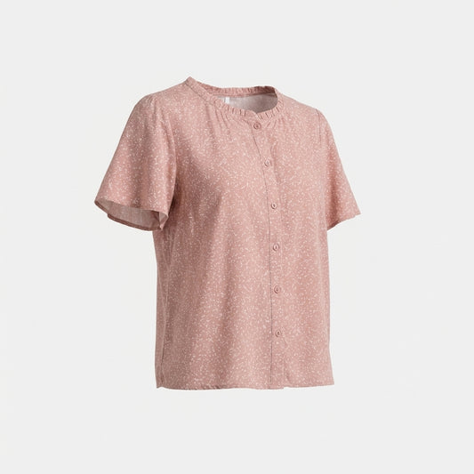 Blusa rosa em viscose